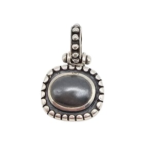 Sterling Silver Pendant with Possible Hematite Stone