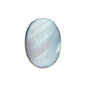 SETA Sterling Silver Mother of Pearl Ring, Size 9