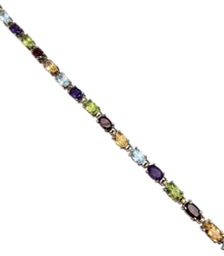 Ross Simons Sterling Silver Multi-Gemstone Tennis Bracelet, 9.5