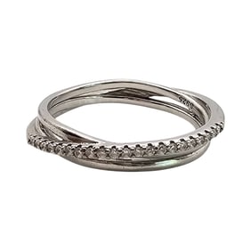 Sterling Silver Clear Stone Ring, Size 7.25, 2.5 G