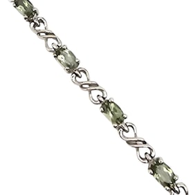 STS Sterling Silver Rhinestone Tennis Bracelet, 8.5 G