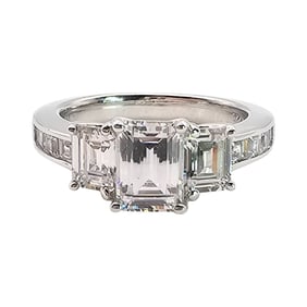 Sterling Silver Ring with Cubic Zirconia, Size 5.75, 4.5 G