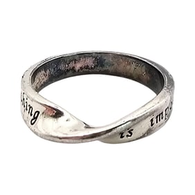 Sterling Silver Ring, Size 6.5, 3.4 G With Inscription