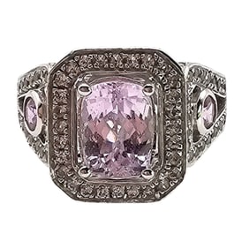 Sterling Silver SNJ Ring with Amethyst, Size 7.75, 6.2 G