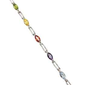 Ross-Simons Multi-Gemstone Tennis Bracelet, 8 Inches