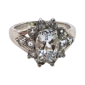 Sterling Silver Tourmaline Ring, Size 6.75, 3.8 G