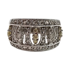 FAS Sterling Silver CZ Ring, Size 5.75, 5.7 G