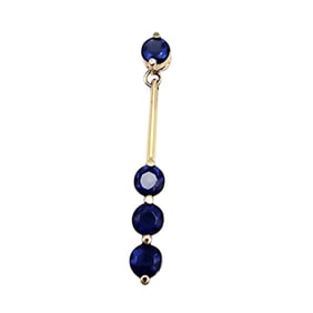 Ross-Simons Cubic Zirconia Gold Over Sterling Silver Pendant With Blue Stones