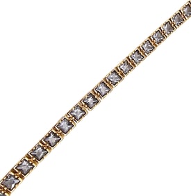 Ross-Simons Cubic Zirconia Tennis Bracelet in Gold Over Sterling Silver