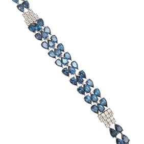 DK Kyanite and Sterling Silver Tennis Bracelet, 22 G