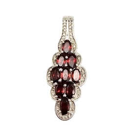 STS Sterling Silver and Rhinestone Pendant, 3.1 G