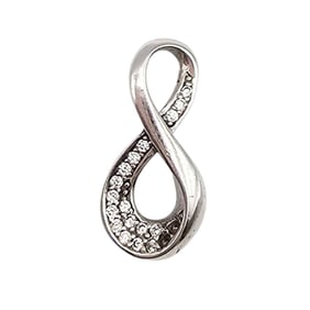 Sterling Silver GP Pendant in Infinity Design with Gem Accents