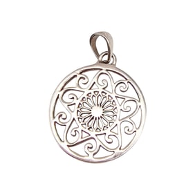 Sterling Silver Swirl Pendant, 2.9 G