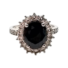 CN Sapphire Sterling Silver Ring, Size 8, 4.7 G