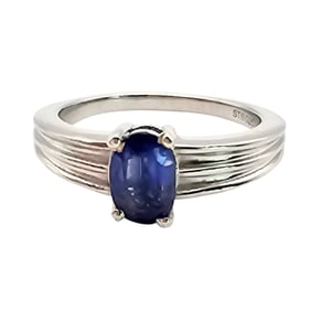 STS Sterling Silver Ring with Topaz Gemstone, Size 7