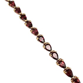 Gold Over Sterling Silver Rhinestone Tennis Bracelet, 12.7 G