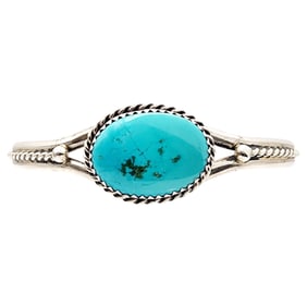 Navajo Sterling Turquoise Cuff Bracelet
