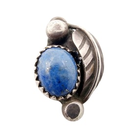 Signed JBE Navajo Sterling Denim Lapis Lazuli Pendant