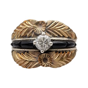 Silver Ray Sterling Onyx Ring Sz 12