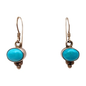 Navajo Sterling Turquoise Earrings