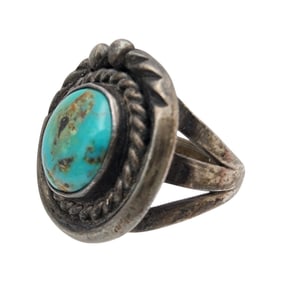 Navajo Sterling Turquoise Ring Sz 6