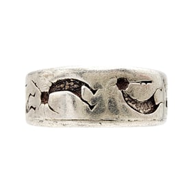 Shubes Manufacturing Sterling Kokopelli Ring Sz 9