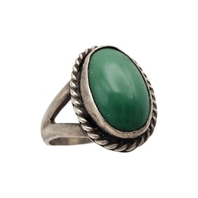 Vintage Navajo Sterling Turquoise Ring Sz 6.25