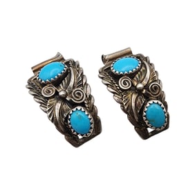 Navajo Sterling Turquoise Watch Tips