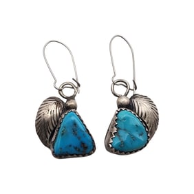 Vintage Navajo Sterling Turquoise Earrings