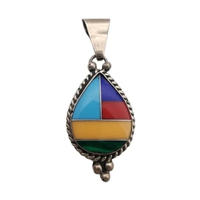 Sensa Eustace Zuni Sterling Multistone Pendant