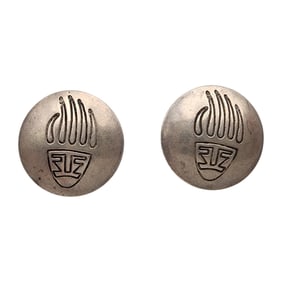 Vintage Sterling Bear Paw Earrings