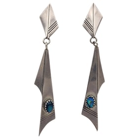 Southwestern Sterling Abalone Earrings