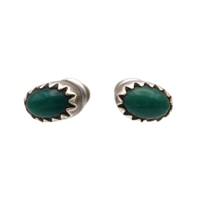 Navajo Sterling Malachite Earrings