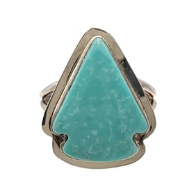 Navajo Sterling Turquoise Ring Sz 8