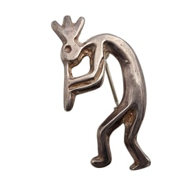 Navajo Sterling Kokopelli Brooch