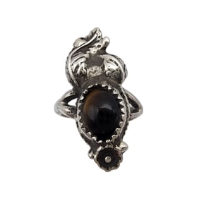 Navajo Sterling Tiger Eye Ring Sz 6