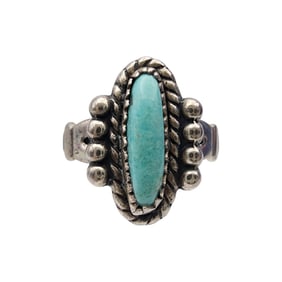 Bell Trading Post Sterling Turquoise Ring Sz 5