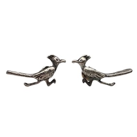 Southwestern Sterling Roadrunner Earrings