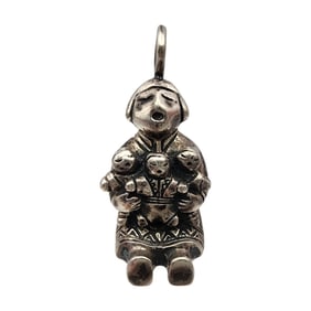 Southwestern Sterling Storyteller Pendant