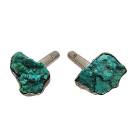 Navajo Sterling Turquoise Chunk Cufflinks