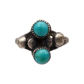 Navajo Sterling Turquoise Ring Sz 6