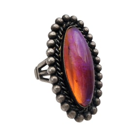 Vintage Southwestern Sterling Ring Sz 6