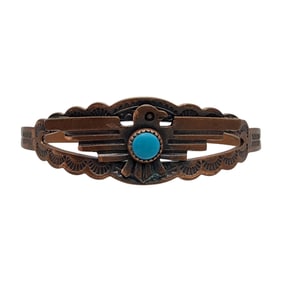 Bell Trading Post Copper Turquoise Thunderbird Cuff Bracelet