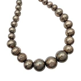 Southwestern Sterling Graduated Bead Necklace