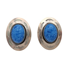 Sunwest Silver Co. Sterling Denim Lapis Earrings