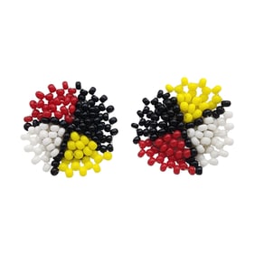 Native American Microbead Sunburst Earrings