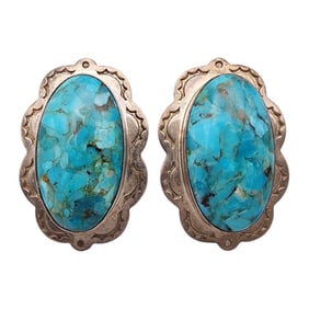 Southwestern Sterling Turquoise Earrings