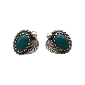 Vintage Navajo Sterling Turquoise Earrings