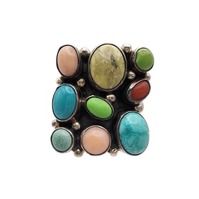 Nakai Sterling Multistone Adjustable Ring