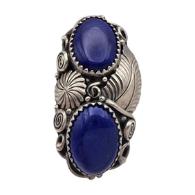 Navajo Sterling Lapis Lazuli Ring Sz 7